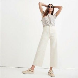 Madewell x As Ever Brancusi wide legged pants in cloud lining